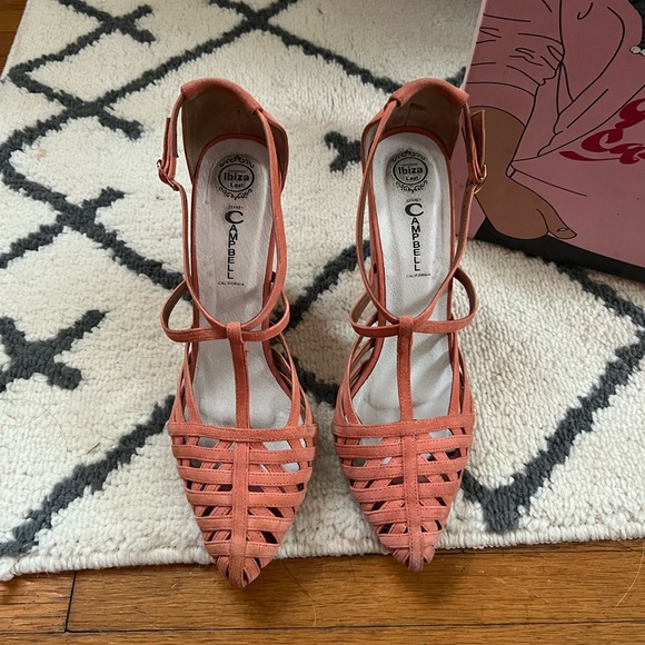 Jeffrey Campbell Pink Suede Laven Platforms Sz 8 - Picture 2 of 16